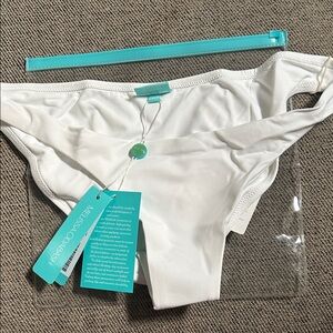 NWT Melissa Odabash Classic White Bikini Bottom- Size 10
